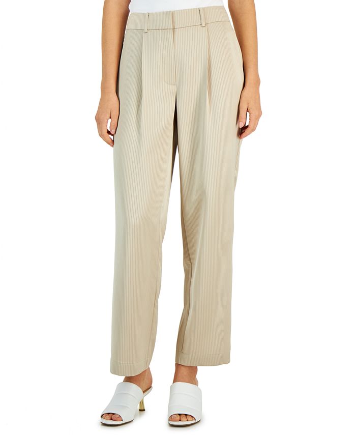 Women's Stripe Satin Wide-Leg Trousers, Created For Macy's Alfani Women's Stripe Satin Wide-Leg Trousers, Created For Macy's -CeCe cloth-shop