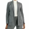 Anne Klein Women's Notched-Collar Herringbone Jacket
