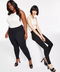 Bar III High-Waist Ponte-Knit Leggings, Created For Macy's 5 Bar III High-Waist Ponte-Knit Leggings, Created For Macy's -CeCe cloth-shop 22166221 fpx