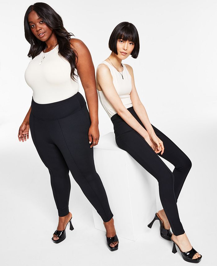 High-Waist Ponte-Knit Leggings, Created For Macy's Bar III High-Waist Ponte-Knit Leggings, Created For Macy's -CeCe cloth-shop