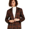 Bar III Women's Plaid Notch-Collar Blazer, Created For Macy's