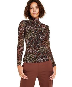 Bar III Women's Mock-Neck Blouse, Created For Macy's