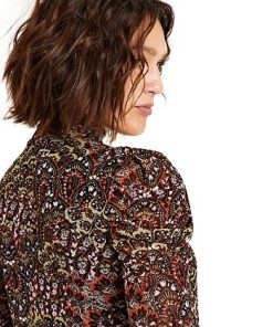 Bar III Women's Mock-Neck Blouse, Created For Macy's -CeCe cloth-shop 22170715 fpx
