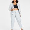 ID Ideology Plus Size Full-Zip Hooded Jacket, Medium Impact Sports Bra & Off Duty Plus Size Jogger Pants, Created For Macy's