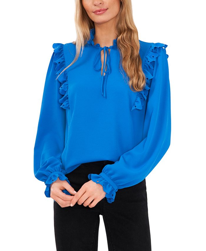 CeCe Ruffled Tie-Neck Blouse 1 CeCe Ruffled Tie-Neck Blouse