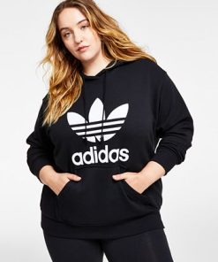 ADIDAS Women's Adicolor Trefoil Sweatshirt Hoodie, XS-4X -CeCe cloth-shop 22196892 fpx
