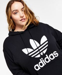 ADIDAS Women's Adicolor Trefoil Sweatshirt Hoodie, XS-4X -CeCe cloth-shop 22196894 fpx