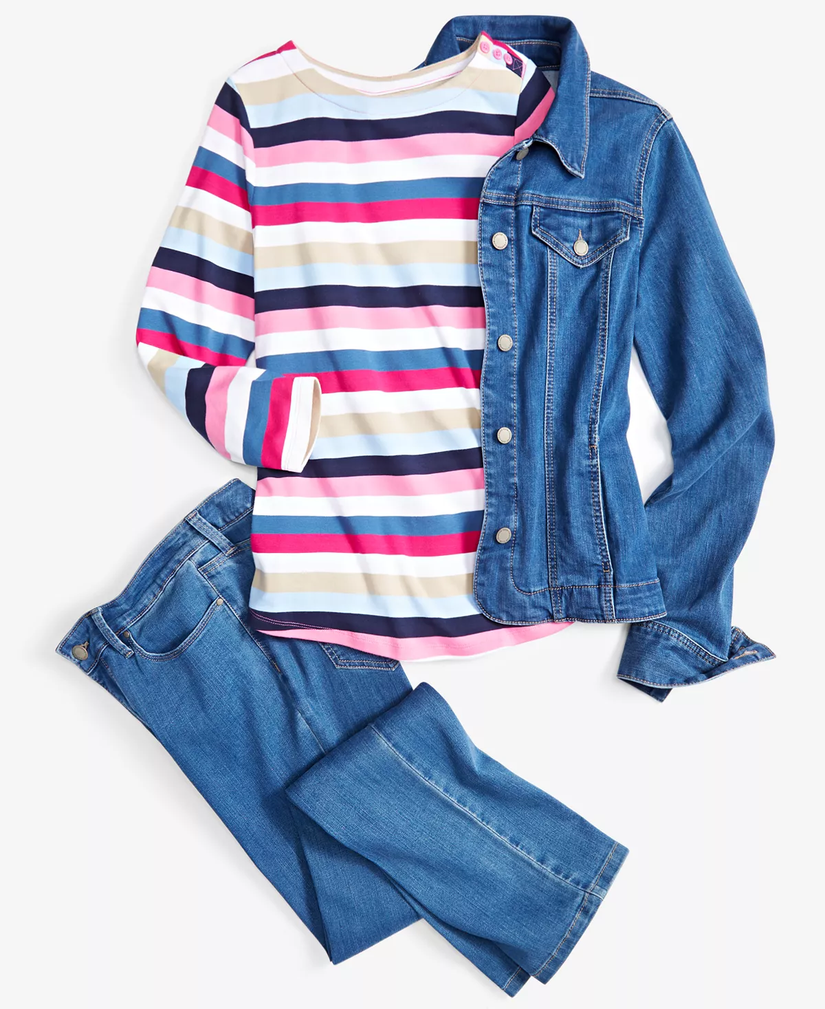 Women's Denim Jacket, Created For Macy's Charter Club Women's Denim Jacket, Created For Macy's -CeCe cloth-shop