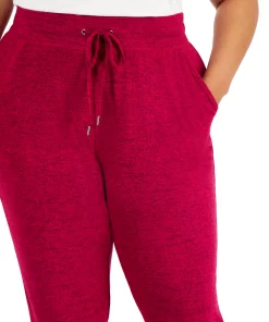 ID Ideology Plus Size Drawstring Knit Joggers, Created For Macy's -CeCe cloth-shop 22207413 fpx