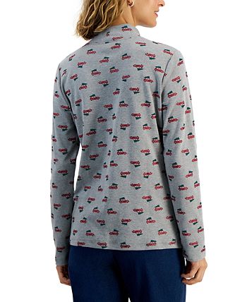 Women's Holiday Mock-Neck Top, Created For Macy's Karen Scott Women's Holiday Mock-Neck Top, Created For Macy's -CeCe cloth-shop