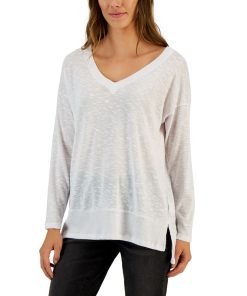 Style & Co Women's V-Neck Snit Top, Created For Macy's