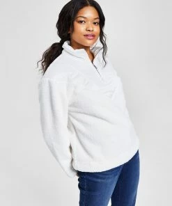 Style & Co Women's Mixed Media Quarter-Zip Pullover, Created For Macy's
