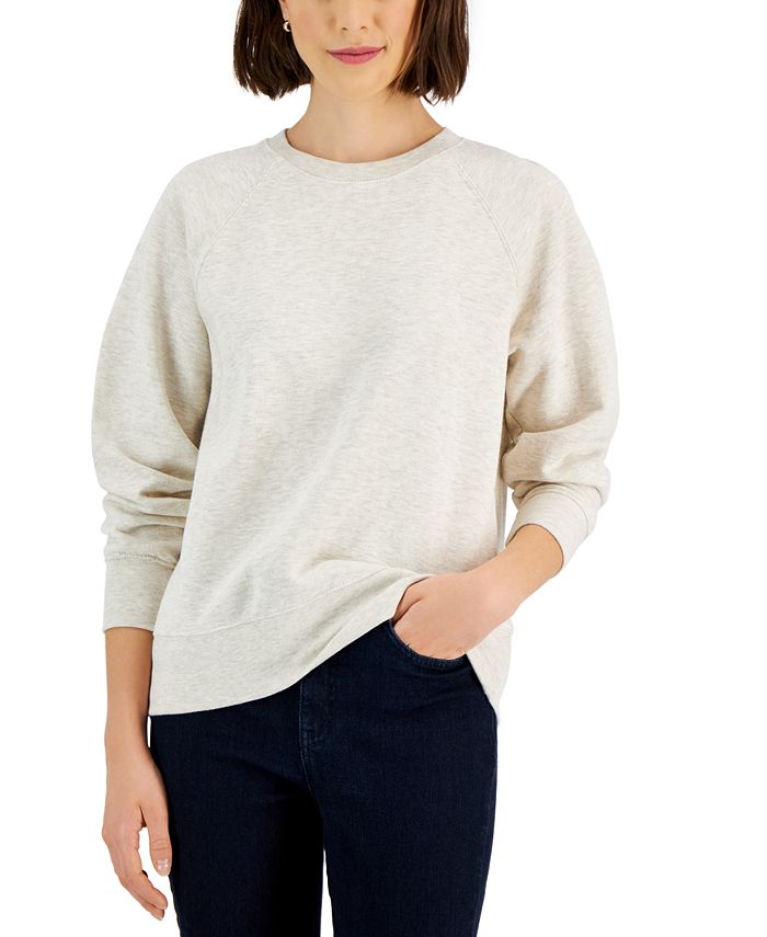 Women's Fleece Sweatshirt, Created For Macy's Style & Co Women's Fleece Sweatshirt, Created For Macy's -CeCe cloth-shop