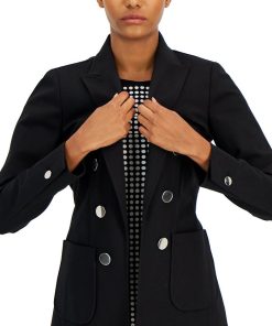 Anne Klein Women's Faux Double-Breasted Jacket -CeCe cloth-shop 22250631 fpx