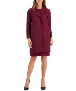 Anne Klein Women's Floral-Quilted Snap-Button Jacket