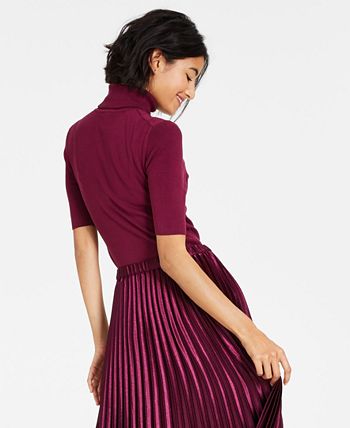 Women's Half-Sleeve Turtleneck Top Anne Klein Women's Half-Sleeve Turtleneck Top -CeCe cloth-shop