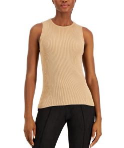 Anne Klein Women's Ribbed-Knit Crewneck Tank Top