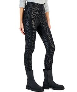 INC International Concepts Women's Animal-Print Metallic Ponté-Knit Skinny Pants, Created For Macy's -CeCe cloth-shop 22269328 fpx