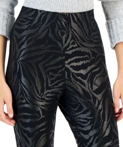 INC International Concepts Women's Animal-Print Metallic Ponté-Knit Skinny Pants, Created For Macy's -CeCe cloth-shop 22269329 fpx
