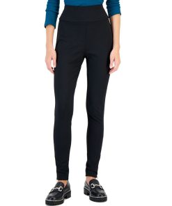 INC International Concepts Women's Zipper-Hem Ponté-Knit Skinny Pants, Created For Macy's