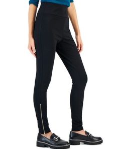 INC International Concepts Women's Zipper-Hem Ponté-Knit Skinny Pants, Created For Macy's 2 INC International Concepts Women's Zipper-Hem Ponté-Knit Skinny Pants, Created For Macy's -CeCe cloth-shop 22269338 fpx