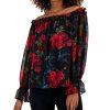 INC International Concepts Women's Printed Off-The-Shoulder Blouse, Created For Macy's