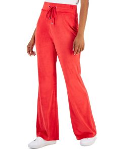 INC International Concepts Women's Velour High-Rise Flare-Leg Pants, Created For Macy's