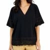 Style & Co Women's Lace-Trimmed Tunic, Created For Macy's