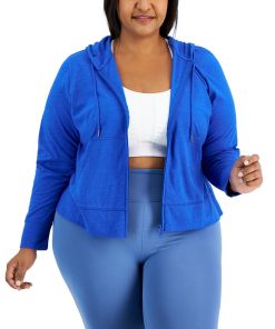ID Ideology Plus Size Full-Zip Hooded Jacket, Created For Macy's