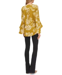 Vince Camuto Women's Flutter Sleeve V-neck Blouse -CeCe cloth-shop 22291810 fpx