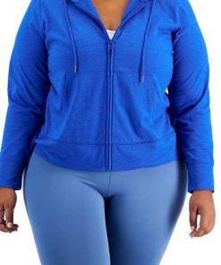 ID Ideology Plus Size Full-Zip Hooded Jacket, Created For Macy's -CeCe cloth-shop 22292693 fpx