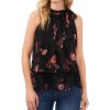 CeCe Women's Romantic Memories Double Layer Halter Blouse