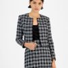 Bar III Women's Plaid Tweed Open-Front Cropped Jacket, Created For Macy's