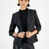 Bar III Women's Washed Satin Pleated-Sleeve Jacket, Created For Macy's