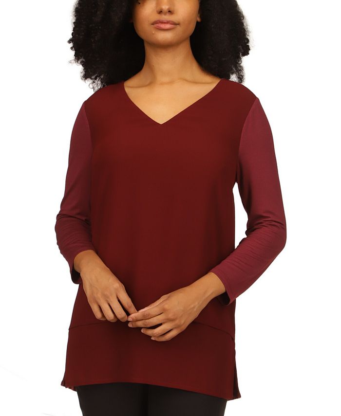 Michael Kors Women's Layered-Look Tunic Top, Regular & Petite Sizes 1 Michael Kors Women's Layered-Look Tunic Top, Regular & Petite Sizes