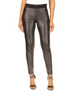 Michael Kors Women's Mixed-Media Skinny Pants, Regular & Petite
