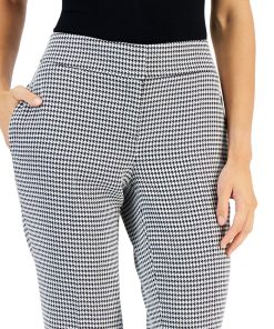 Kasper Women's Houndstooth Mid Rise Slim-Fit Pants -CeCe cloth-shop 22302758 fpx
