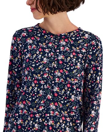 Women's Buttoned Long Sleeve Top, Created For Macy's Style & Co Women's Buttoned Long Sleeve Top, Created For Macy's -CeCe cloth-shop
