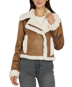 Sam Edelman Women's Faux-Shearling Moto Coat 5 Sam Edelman Women's Faux-Shearling Moto Coat -CeCe cloth-shop 22334003 fpx
