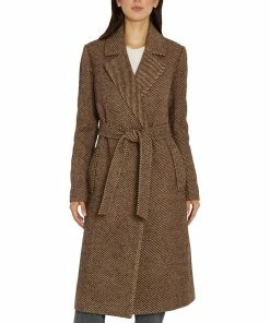 Sam Edelman Women's Belted Tweed Wrap Coat