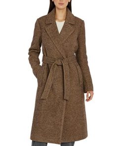 Sam Edelman Women's Belted Tweed Wrap Coat 2 Sam Edelman Women's Belted Tweed Wrap Coat -CeCe cloth-shop 22336331 fpx