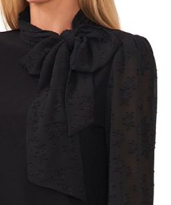 CeCe Women's Floral-Jacquard Long-Sleeve Knit Top 2 CeCe Women's Floral-Jacquard Long-Sleeve Knit Top -CeCe cloth-shop 22336591 fpx