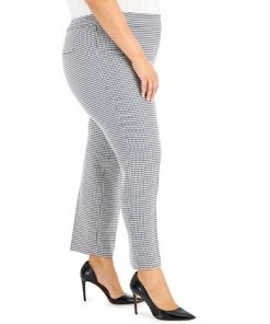 Kasper Plus Size Houndstooth Mid-Rise Slim-Leg Pants 7 Kasper Plus Size Houndstooth Mid-Rise Slim-Leg Pants -CeCe cloth-shop 22336628 fpx
