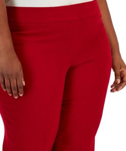 Kasper Plus Size Mid-Rise Straight-Ankle Faux-Pocket Pants 3 Kasper Plus Size Mid-Rise Straight-Ankle Faux-Pocket Pants -CeCe cloth-shop 22336641 fpx