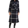 Vince Camuto Women's Faux-Fur-Collar Plaid Maxi Wrap Coat