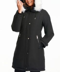 Vince Camuto Women's Faux-Fur-Trim Hooded Parka