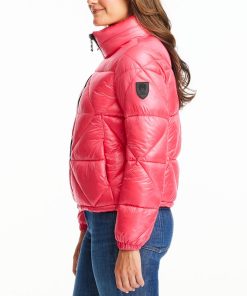 Vince Camuto Women's Shine Hooded Cropped Puffer Coat -CeCe cloth-shop 22337284 fpx