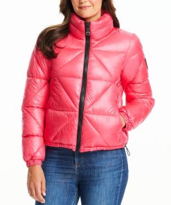 Vince Camuto Women's Shine Hooded Cropped Puffer Coat -CeCe cloth-shop 22337285 fpx