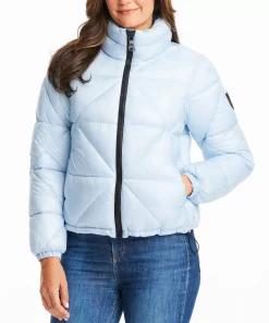 Vince Camuto Women's Shine Hooded Cropped Puffer Coat -CeCe cloth-shop 22337290 fpx