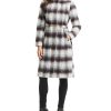 Vince Camuto Women's Chain Belted Plaid Maxi Coat